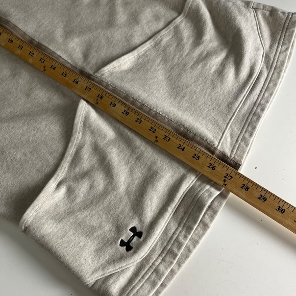 Under Armour Cowl Neck Neutral Cream Diagonal Zip Double Pocket Sweater Large - Picture 9 of 9